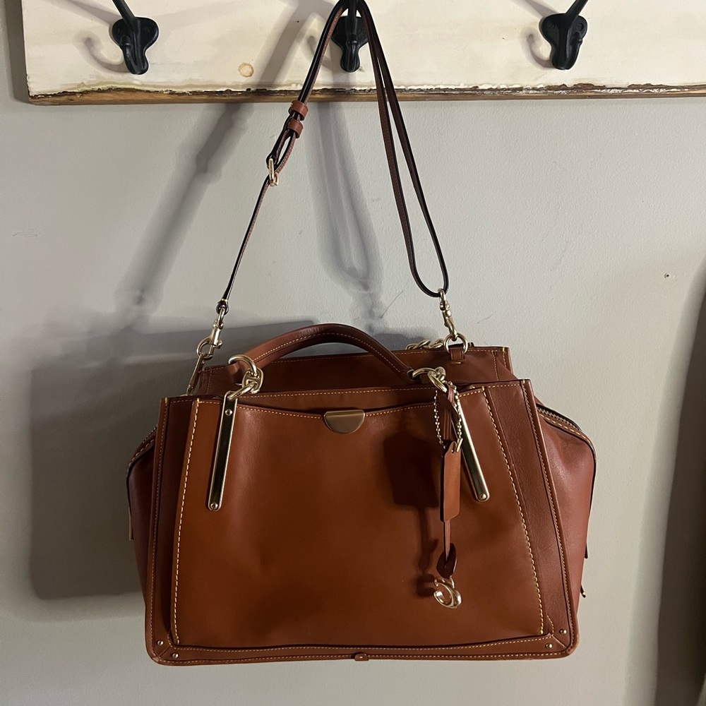 Coach Dreamer Large Brown with gold hardware Leather Bag